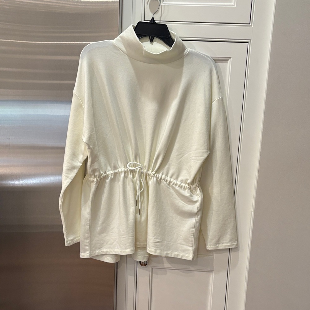 Summersalt Cream Drawstring Top-medium